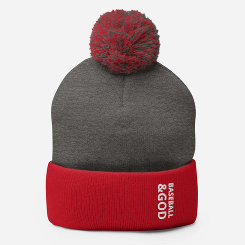 Baseball &God Pom-Pom Beanie